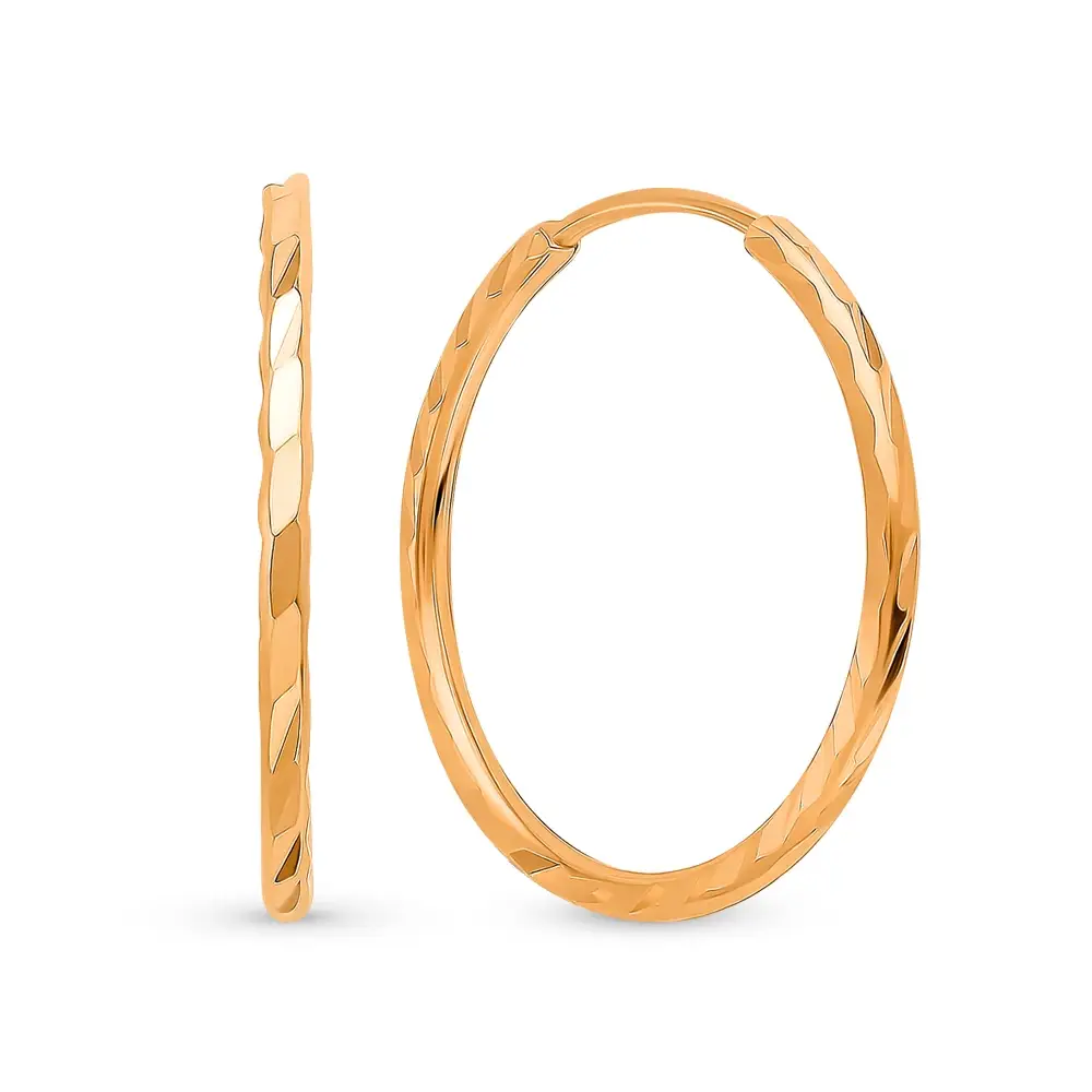 Серьги конго из серебра 925 пробы