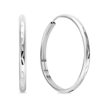 Серьги конго из серебра 925 пробы