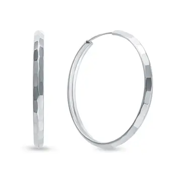 Серьги конго из серебра 925 пробы