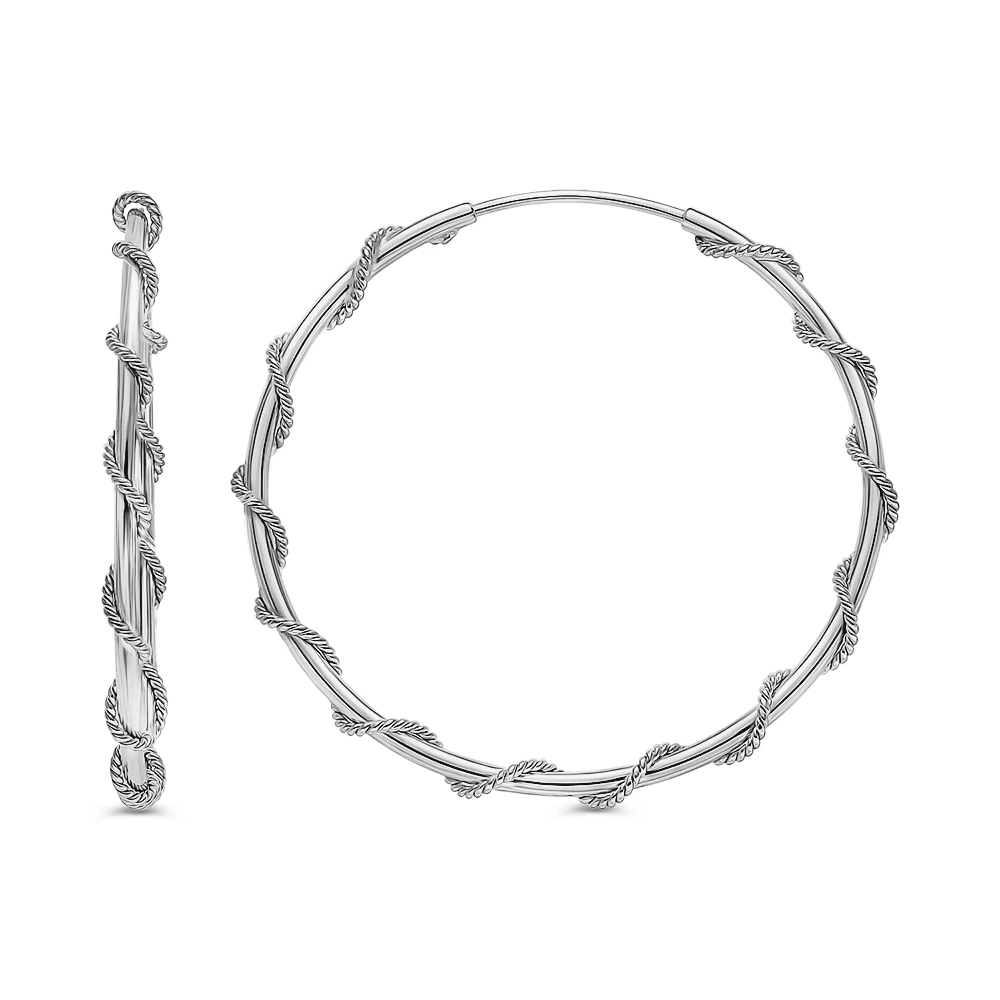Серьги конго из серебра 925 пробы 3