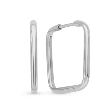 Серьги конго из серебра 925 пробы