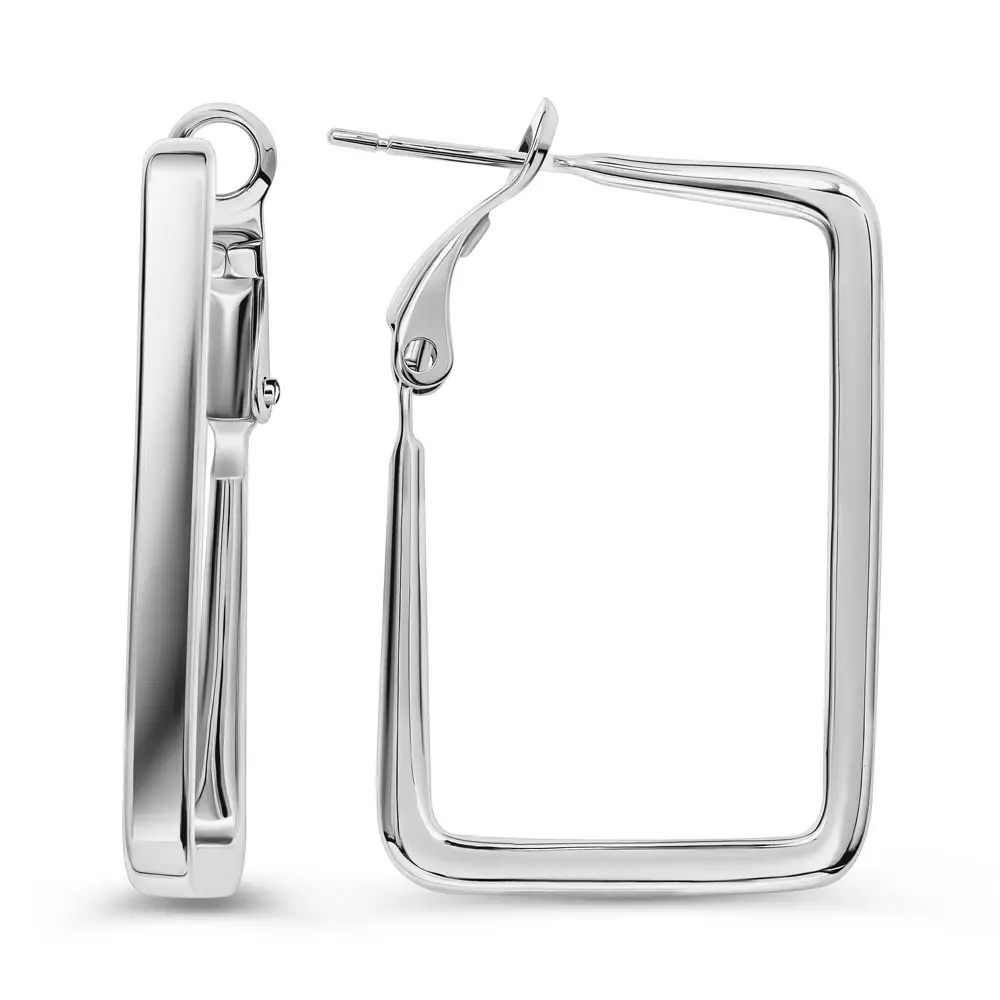 Серьги конго из серебра 925 пробы 3