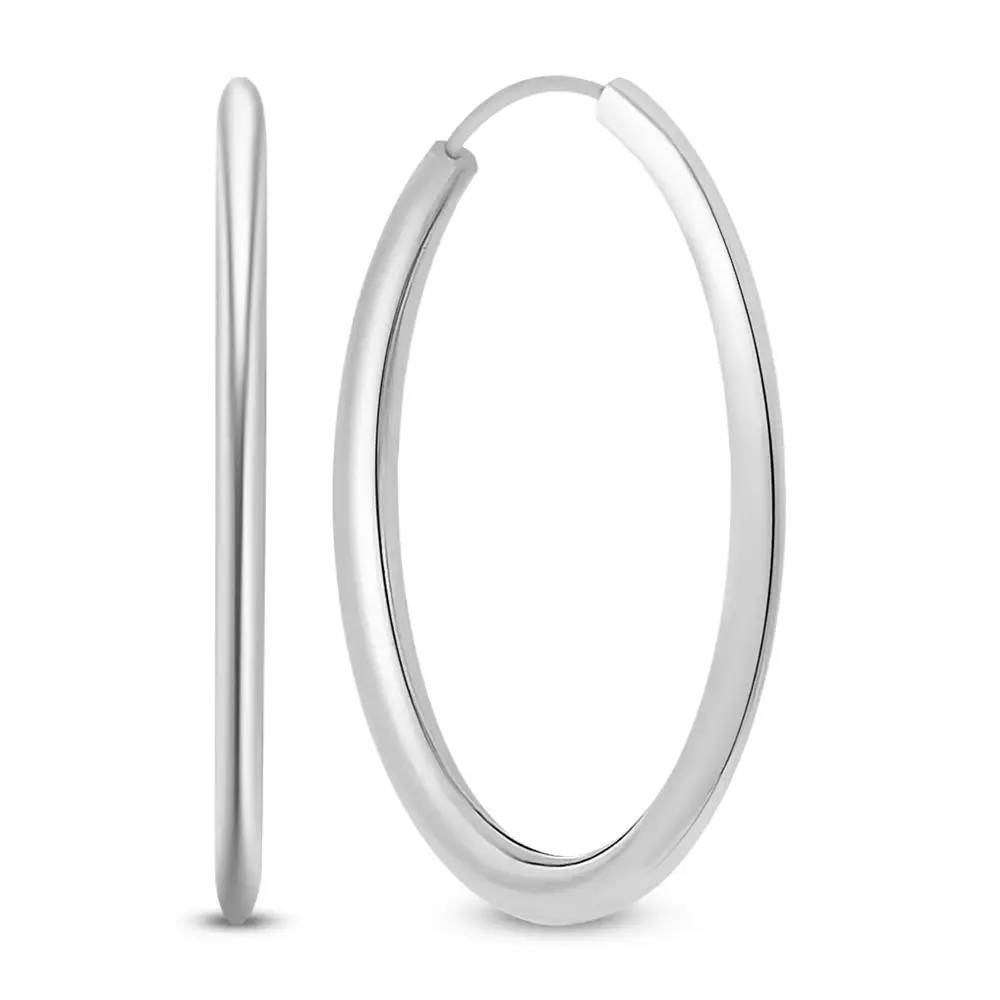 Серьги конго из серебра 925 пробы