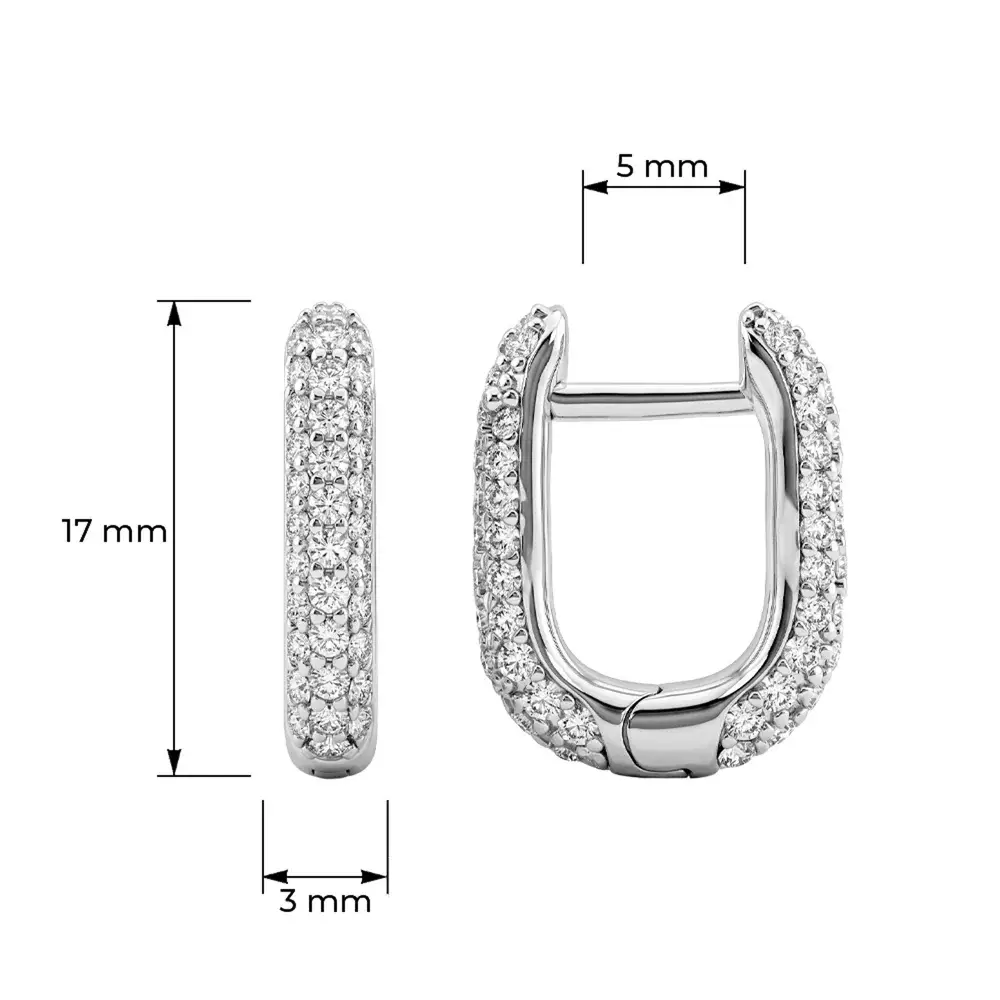Серьги с фианитами из серебра 925 пробы 4