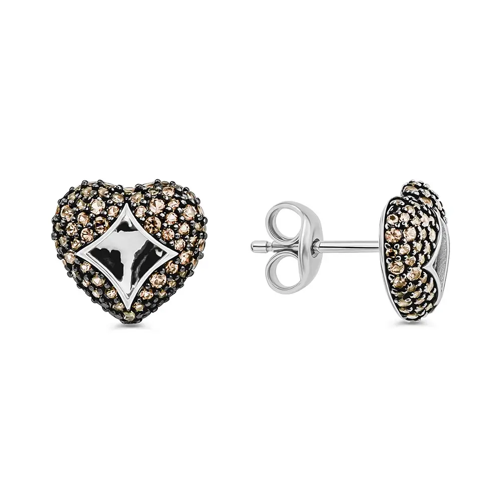 Серьги с фианитами из серебра 925 пробы 3