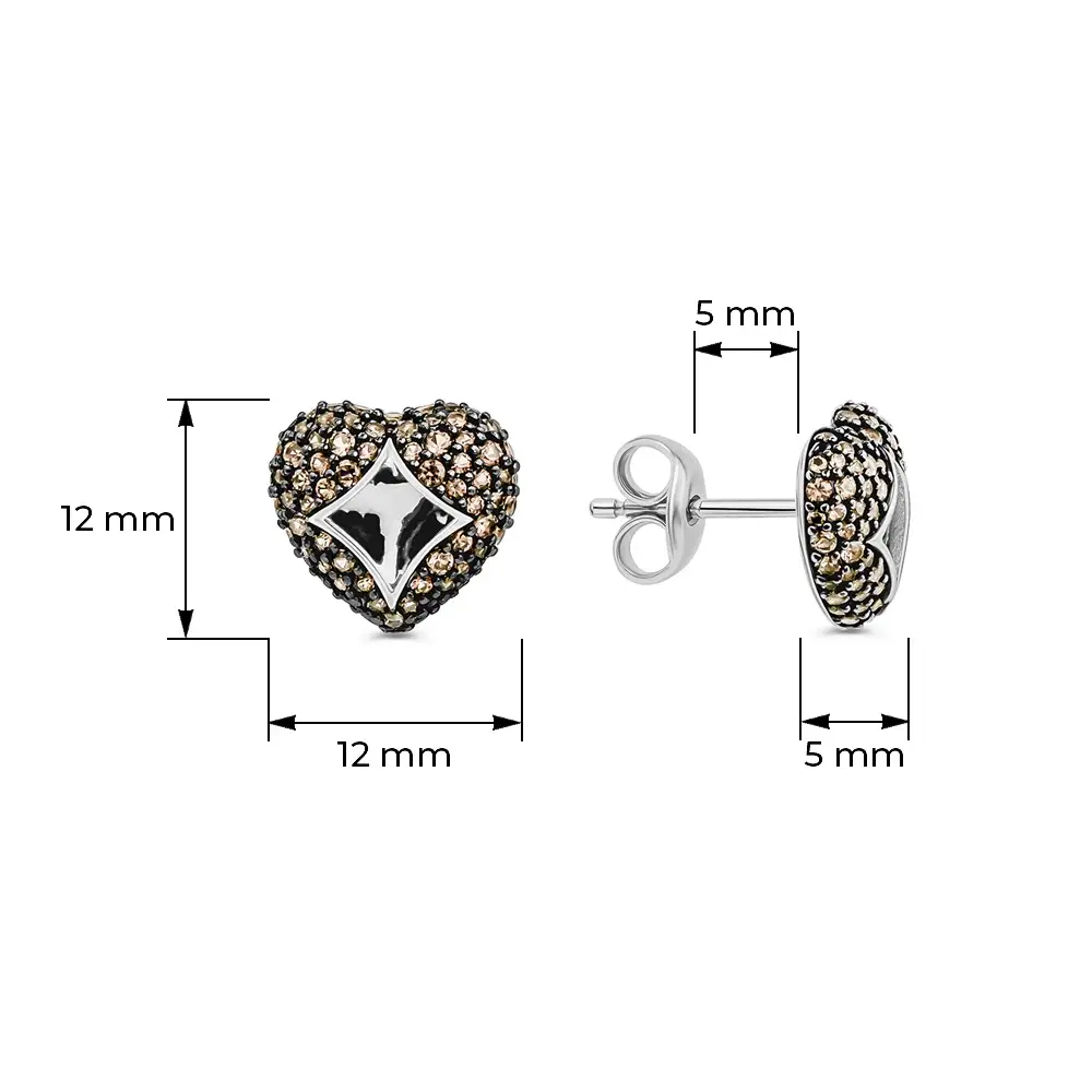 Серьги с фианитами из серебра 925 пробы 4