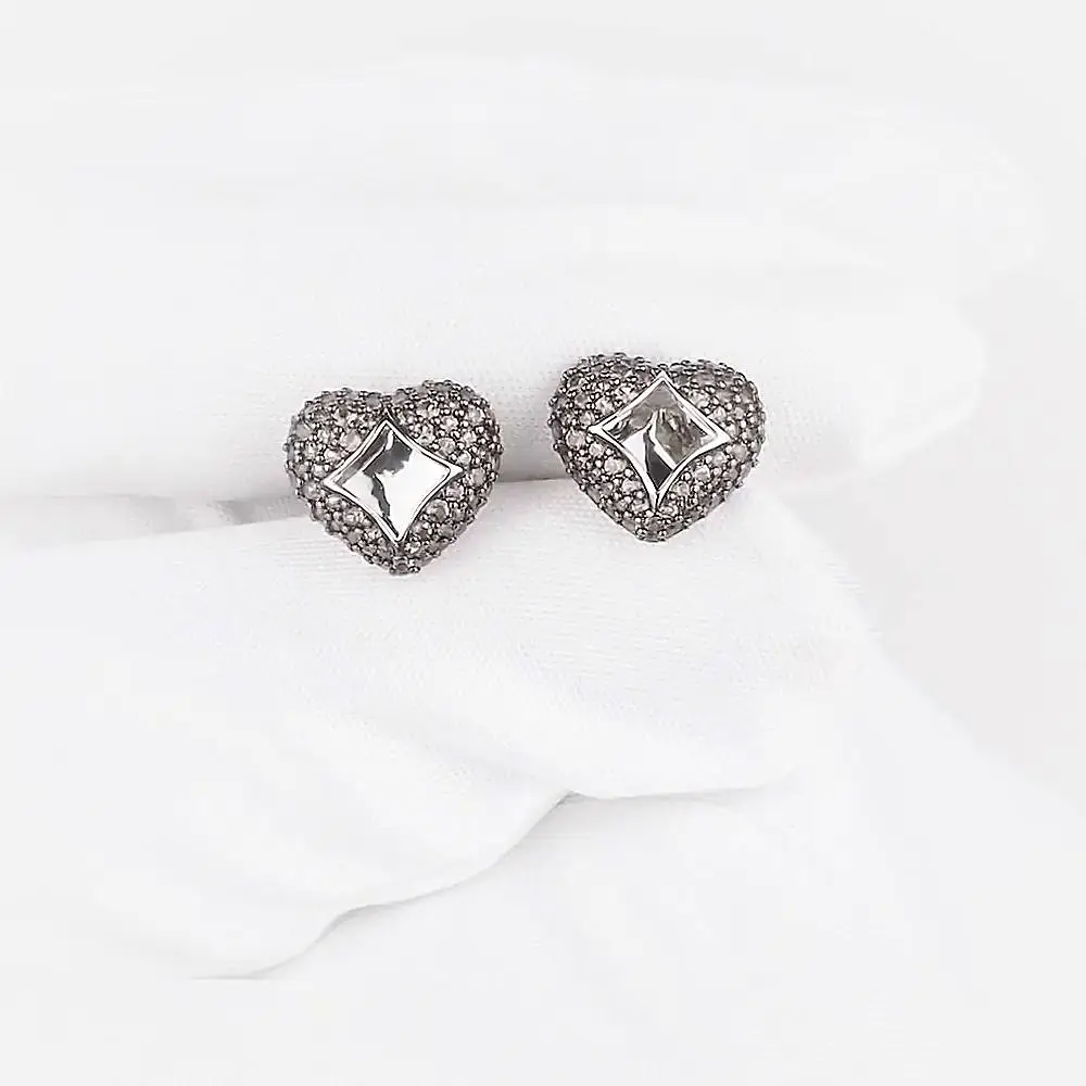Серьги с фианитами из серебра 925 пробы 2