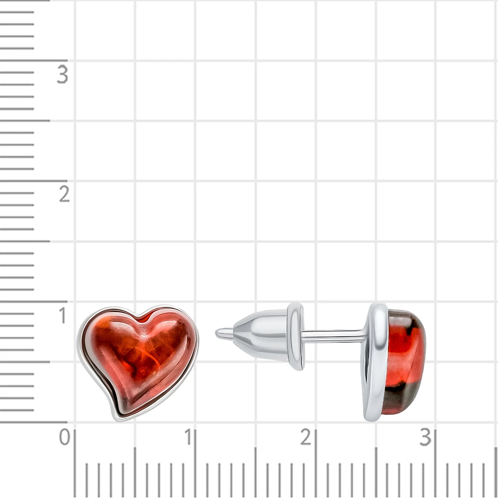 Серьги с янтарем из серебра 925 пробы 2