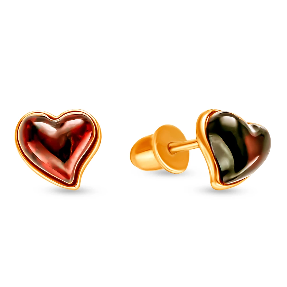Серьги с янтарем из серебра 925 пробы 1