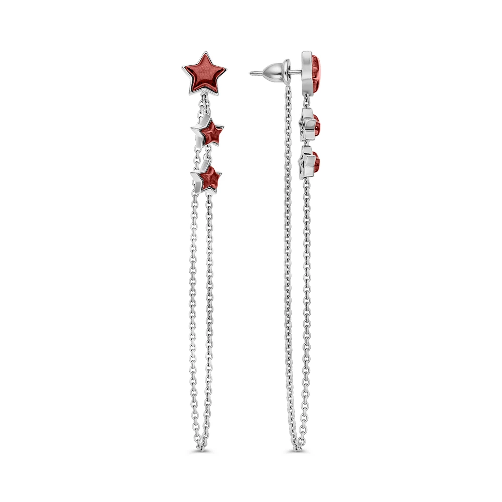 Серьги с янтарем из серебра 925 пробы 2