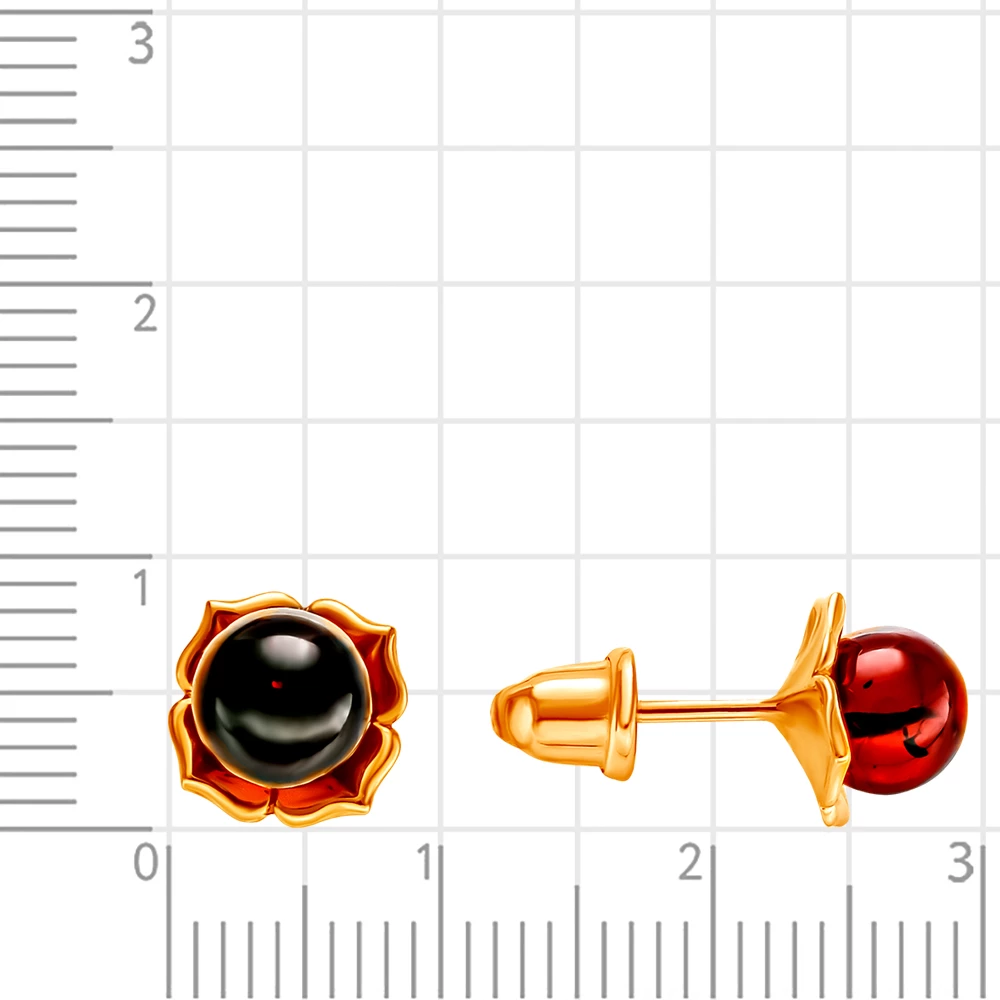 Серьги с янтарем из серебра 925 пробы 2