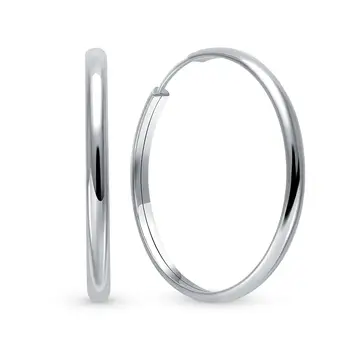 Серьги конго из серебра 925 пробы