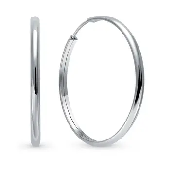 Серьги конго из серебра 925 пробы