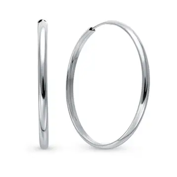 Серьги конго из серебра 925 пробы
