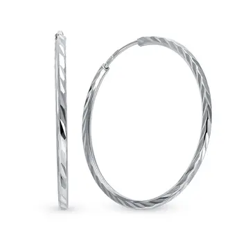 Серьги конго из серебра 925 пробы