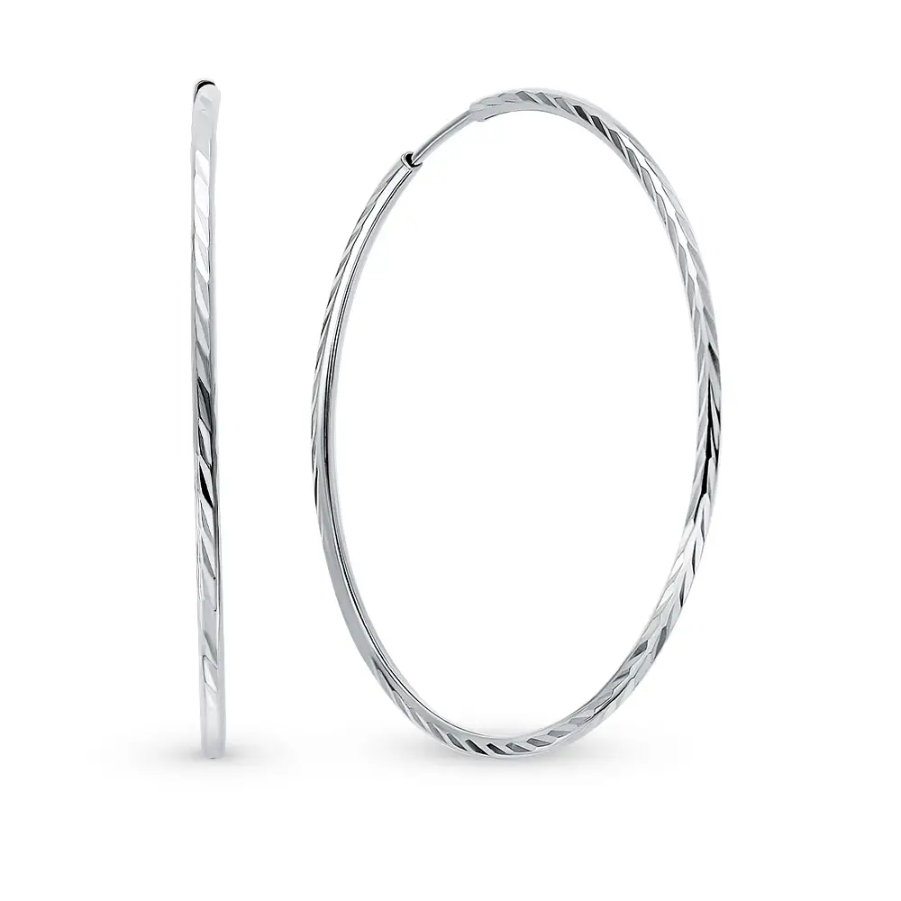 Серьги конго из серебра 925 пробы 1