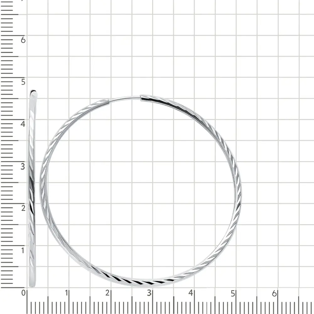 Серьги конго из серебра 925 пробы 3