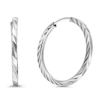 Серьги конго из серебра 925 пробы