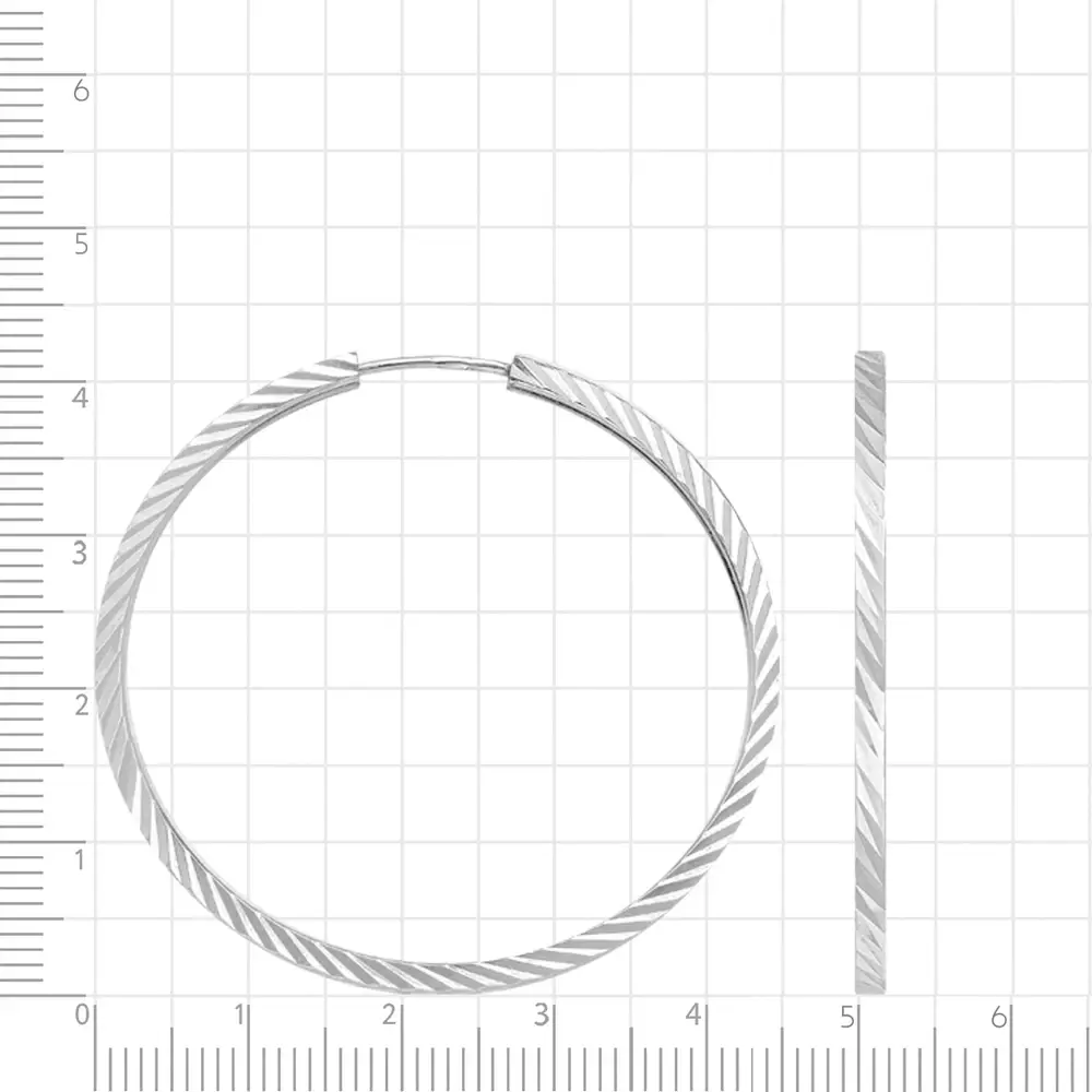 Серьги конго из серебра 925 пробы 3