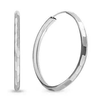 Серьги конго из серебра 925 пробы