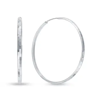 Серьги конго из серебра 925 пробы