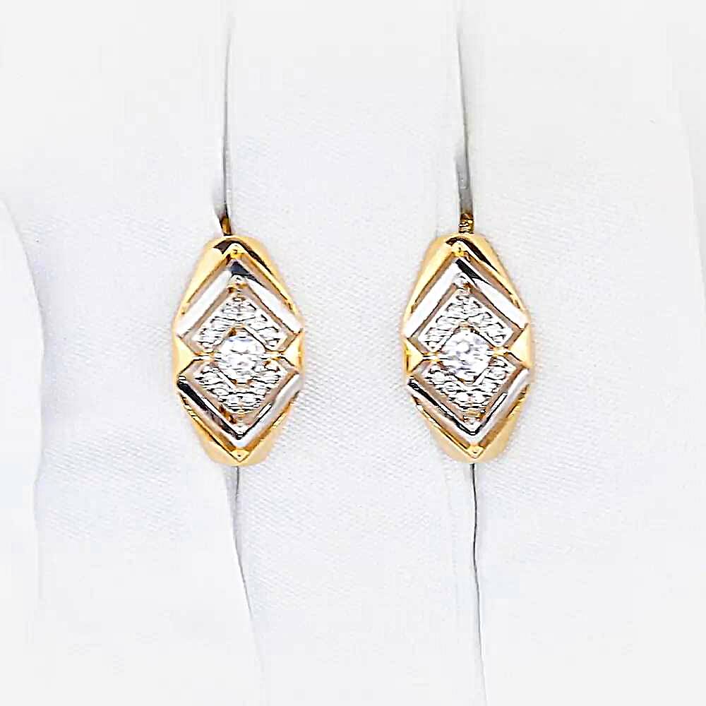 Серьги с фианитами из серебра 925 пробы 1