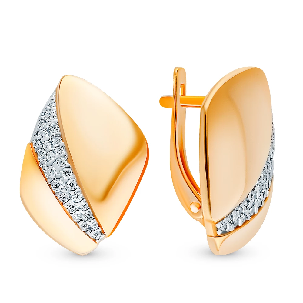 Серьги с фианитами из серебра 925 пробы 1