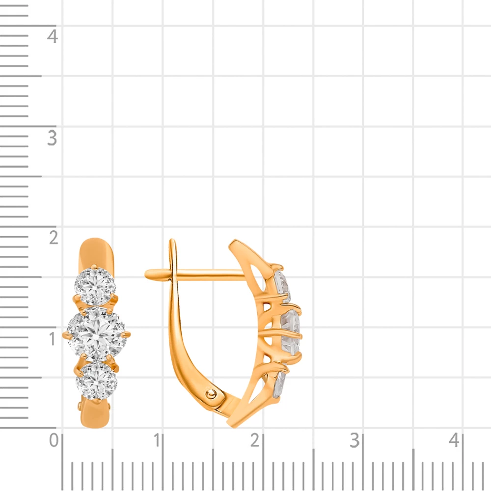 Серьги с фианитами из серебра 925 пробы 2