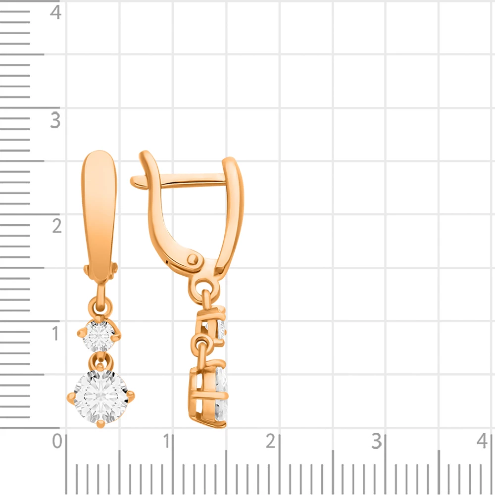 Серьги с фианитами из серебра 925 пробы 2