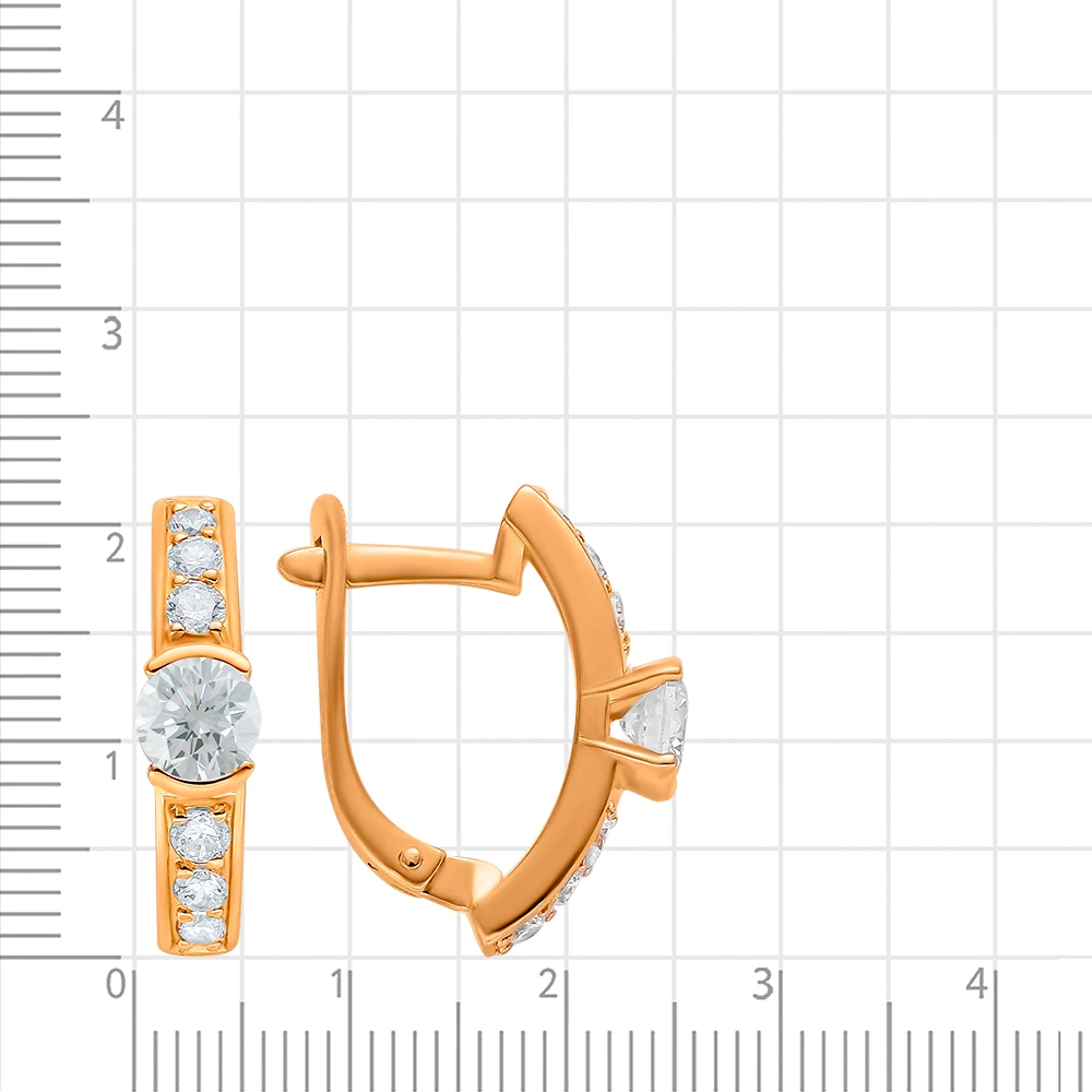 Серьги с фианитами из серебра 925 пробы 2