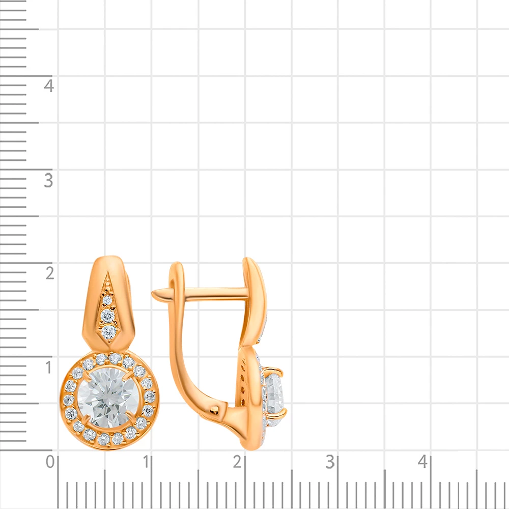 Серьги с фианитами из серебра 925 пробы 2