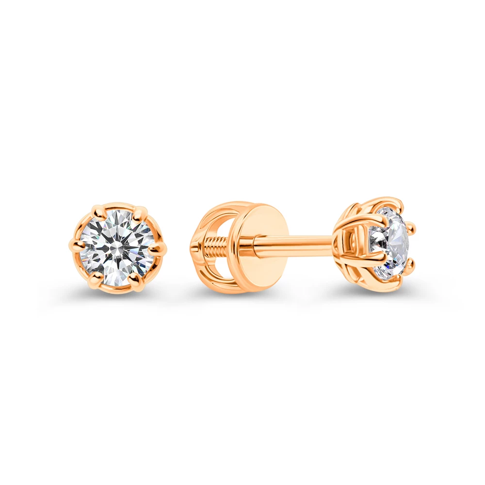 Серьги с фианитами из серебра 925 пробы 1