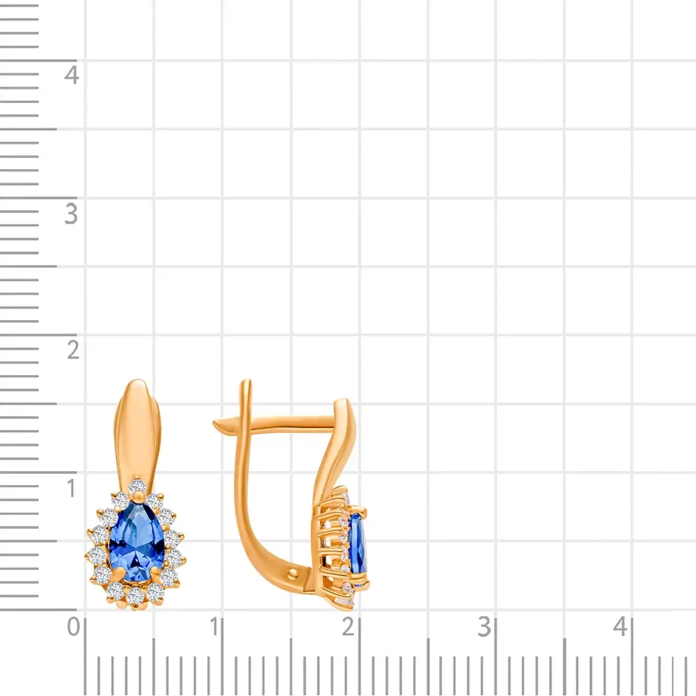 Серьги с фианитами из серебра 925 пробы 3