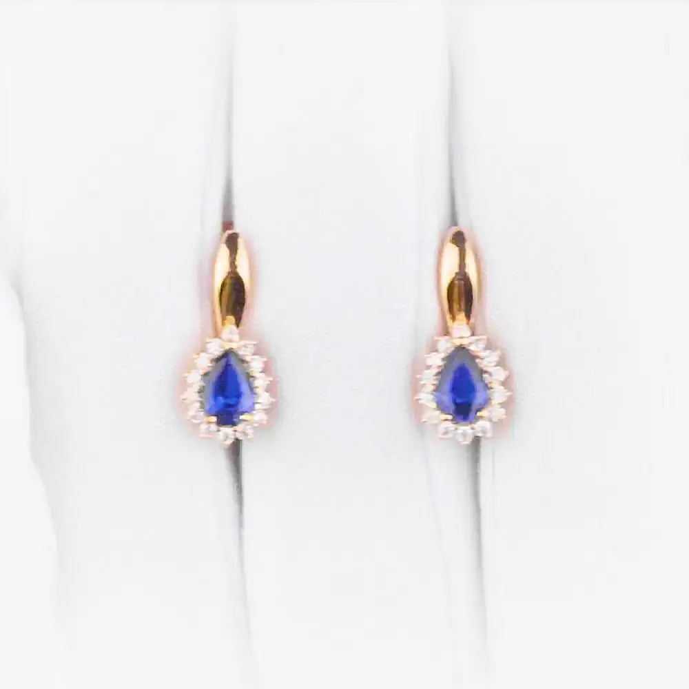 Серьги с фианитами из серебра 925 пробы 2