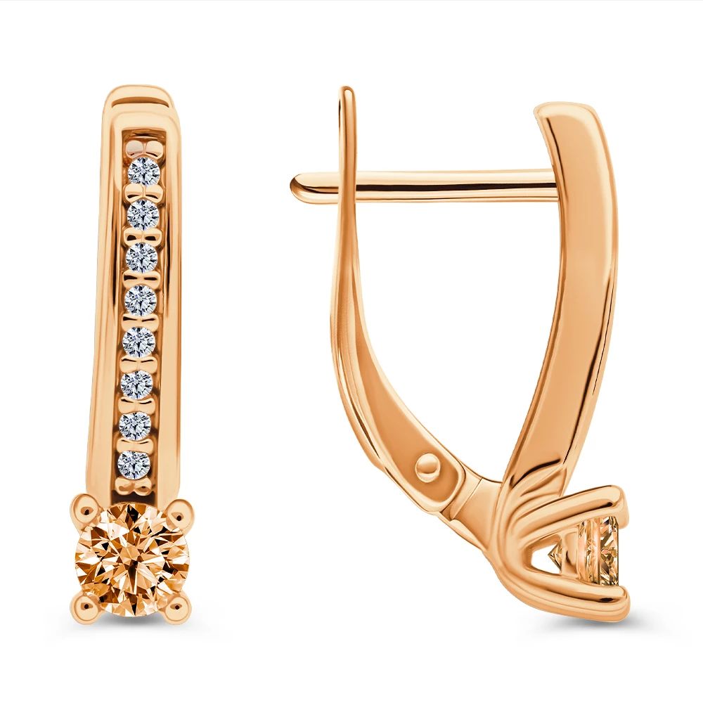 Серьги с фианитами из серебра 925 пробы 2