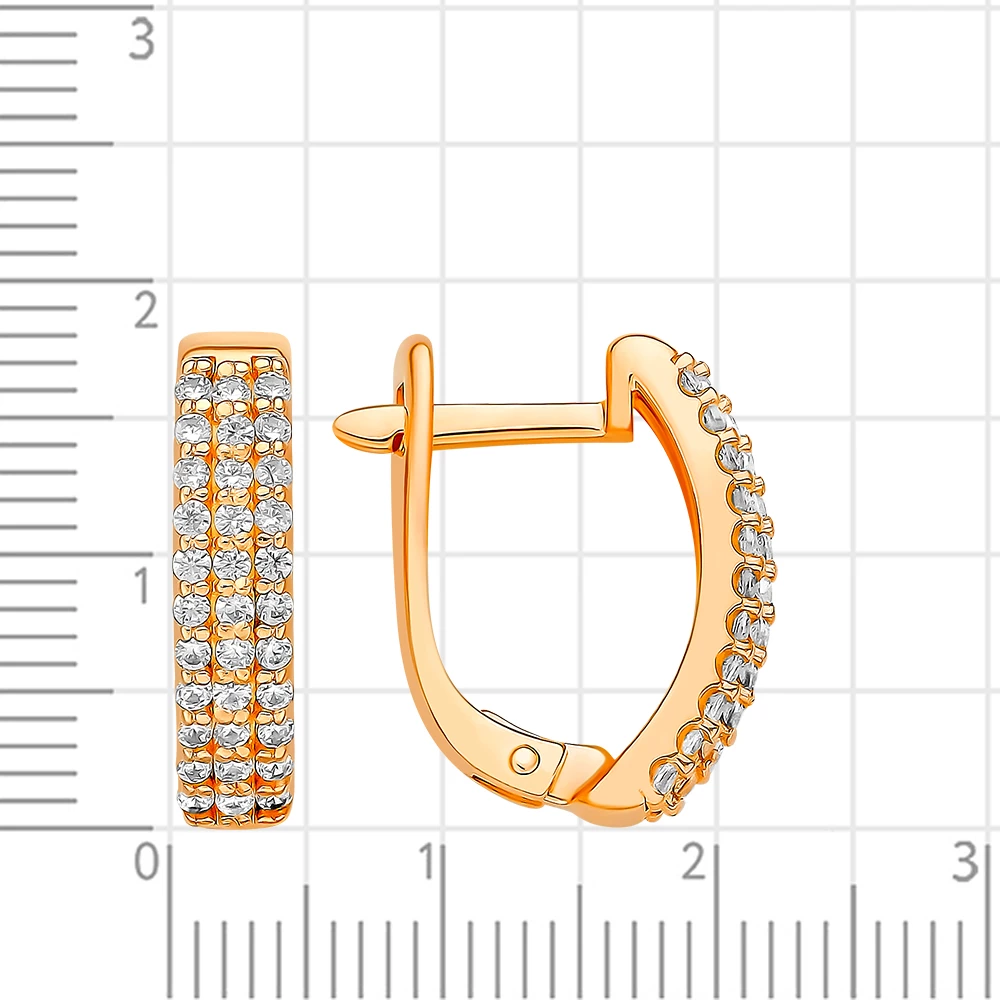 Серьги с фианитами из серебра 925 пробы 2