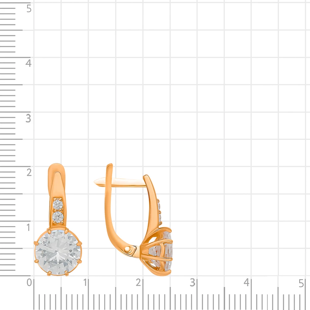Серьги с фианитами из серебра 925 пробы 2