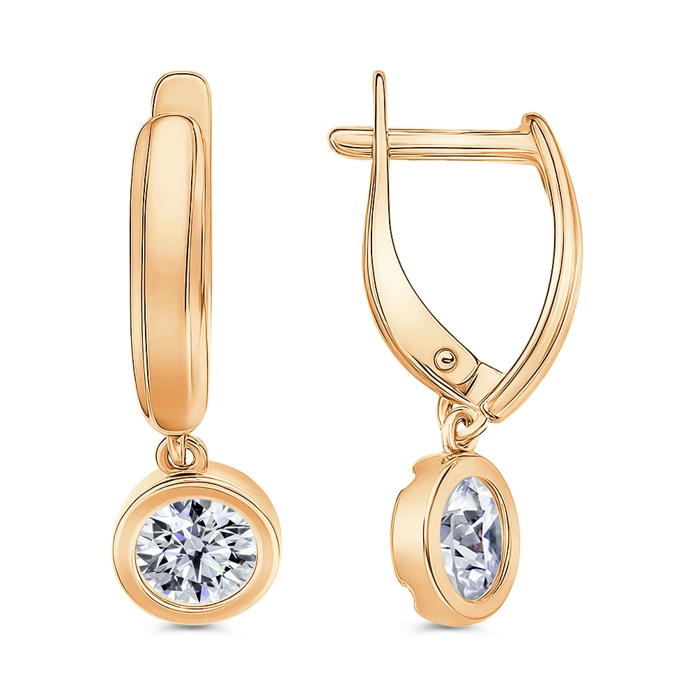 Серьги с фианитами из серебра 925 пробы 2