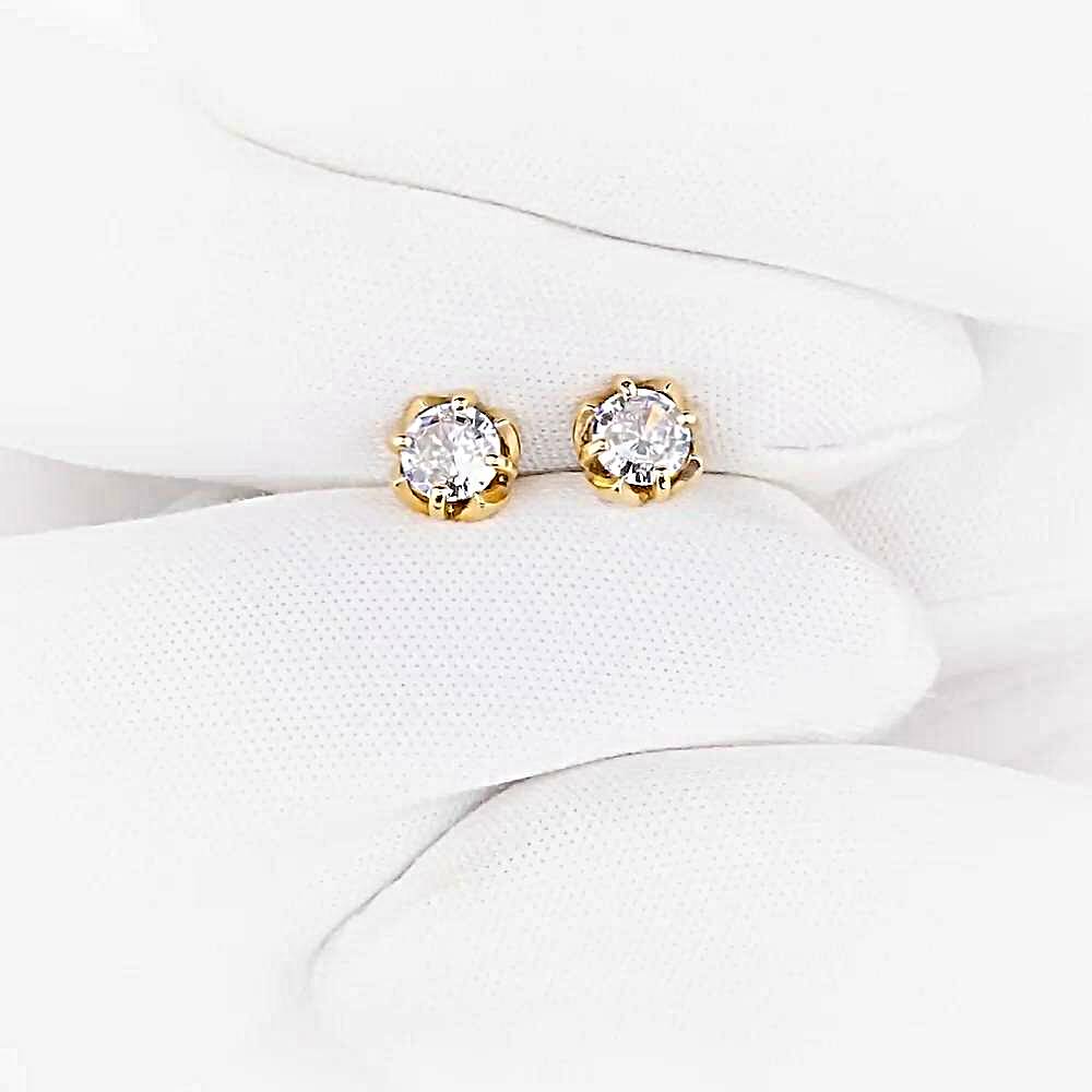 Серьги с фианитами из серебра 925 пробы 1