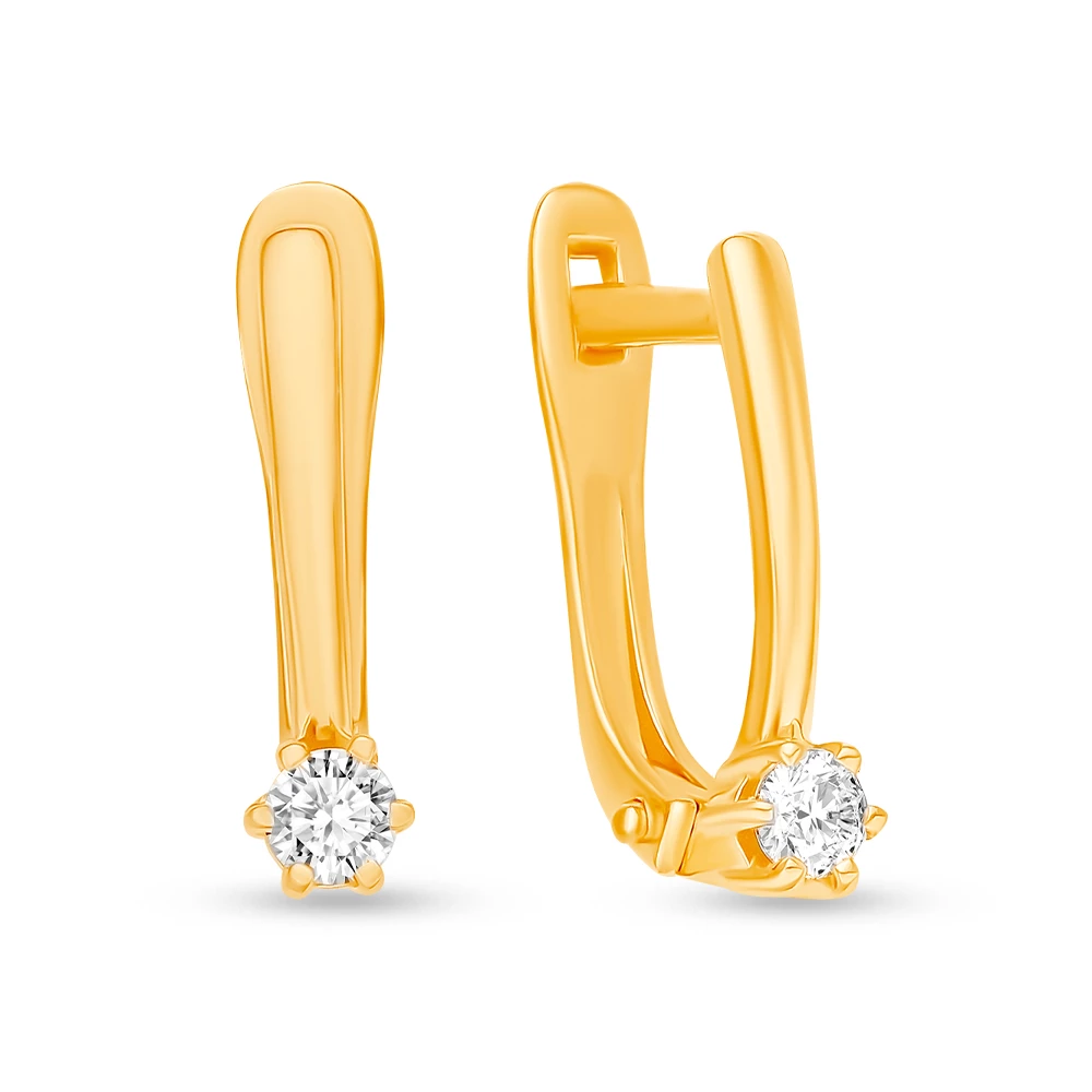 Серьги с фианитами из серебра 925 пробы 1