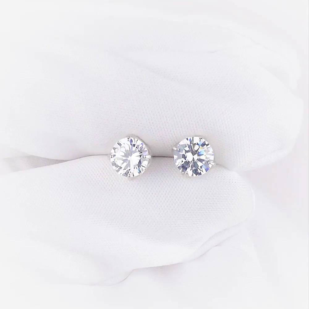 Серьги с фианитами из серебра 925 пробы 1