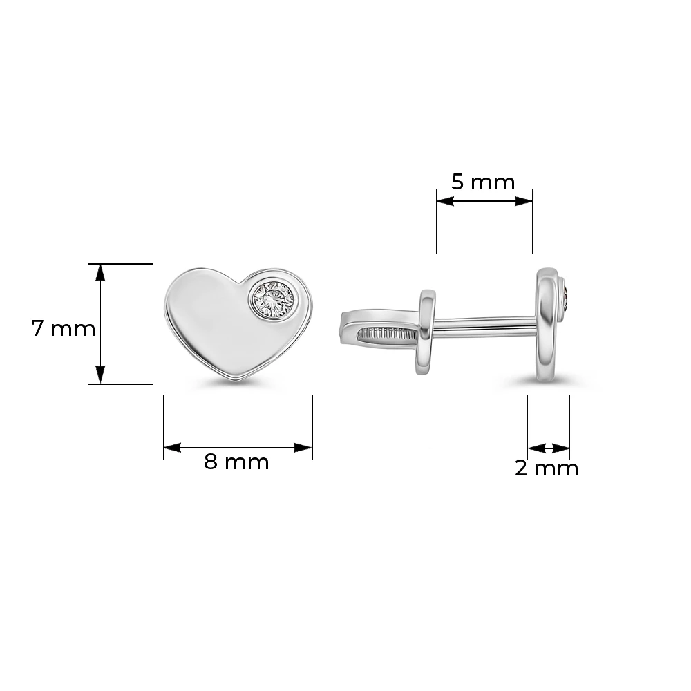 Серьги с фианитами из серебра 925 пробы 3