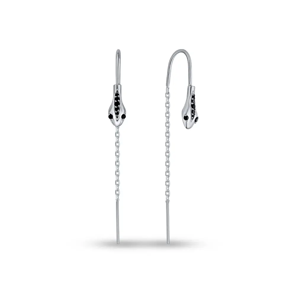 Серьги с фианитами из серебра 925 пробы 1