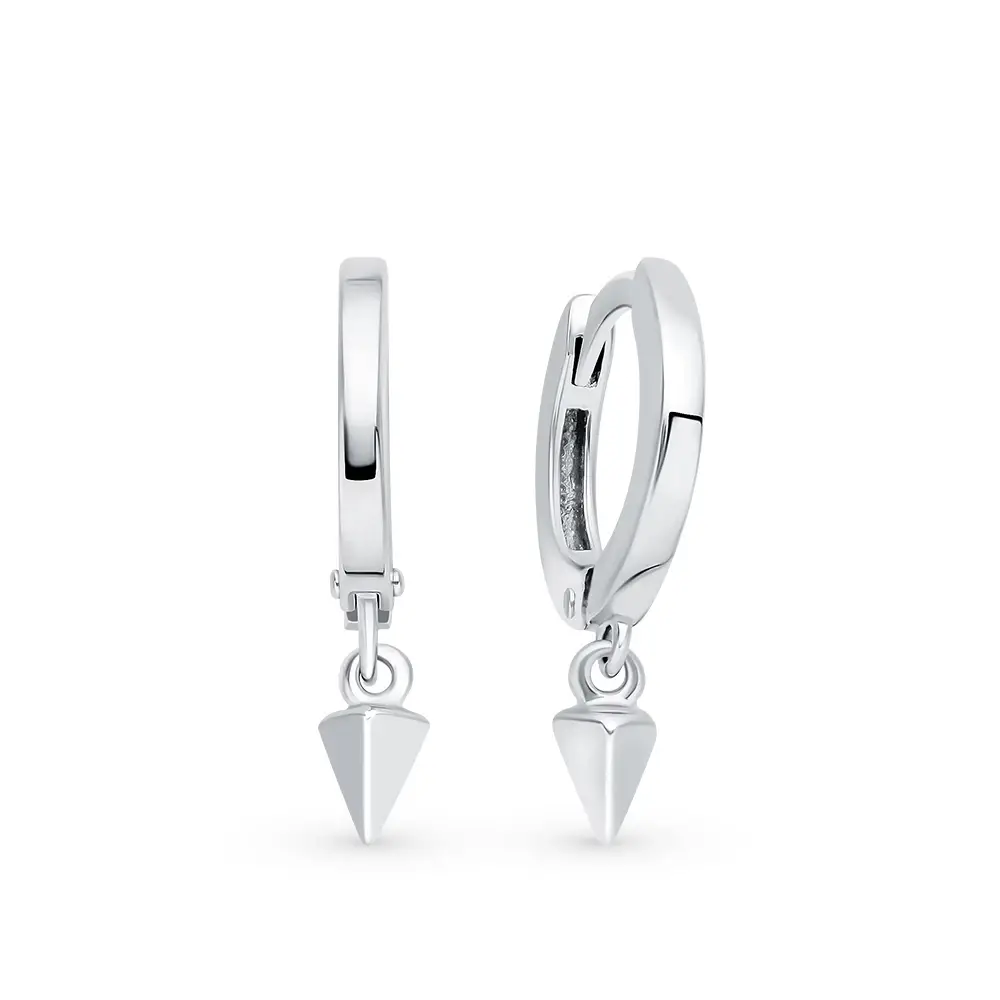 Серьги конго из серебра 925 пробы