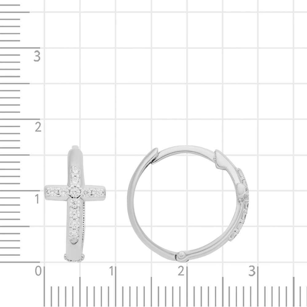 Серьги с фианитами из серебра 925 пробы 2