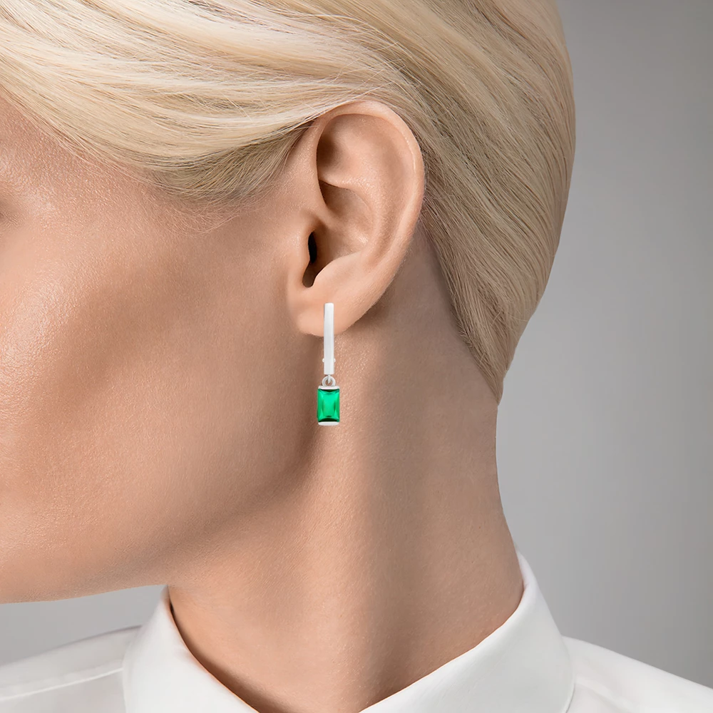 Серьги с агатами из серебра 925 пробы 3