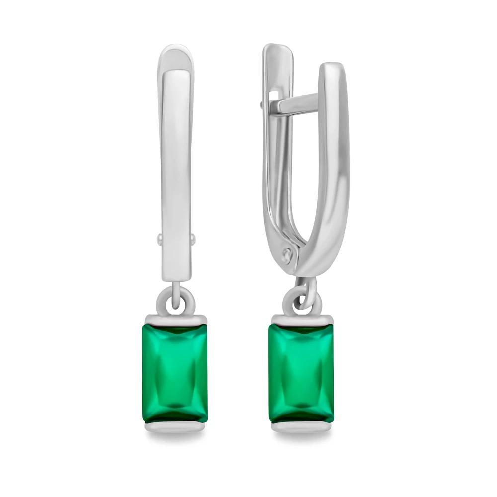 Серьги с агатами из серебра 925 пробы 1