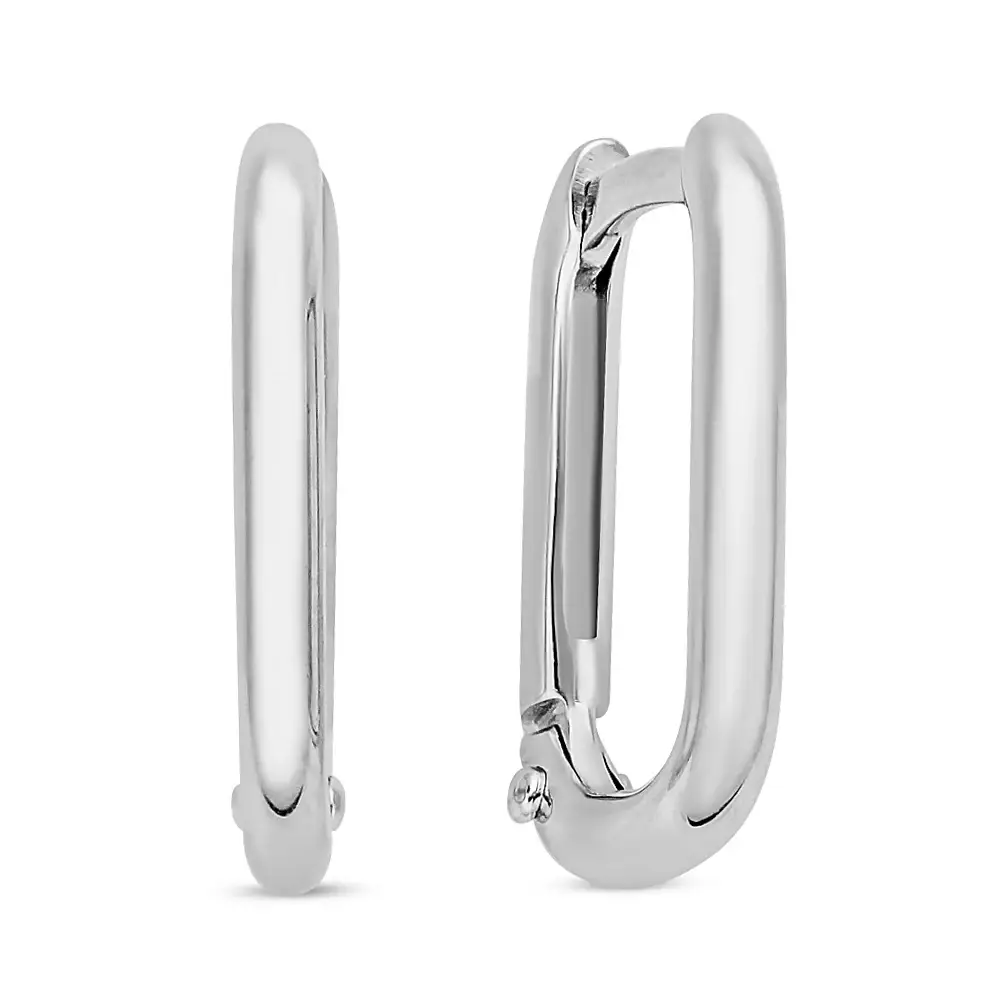 Серьги конго из серебра 925 пробы 1