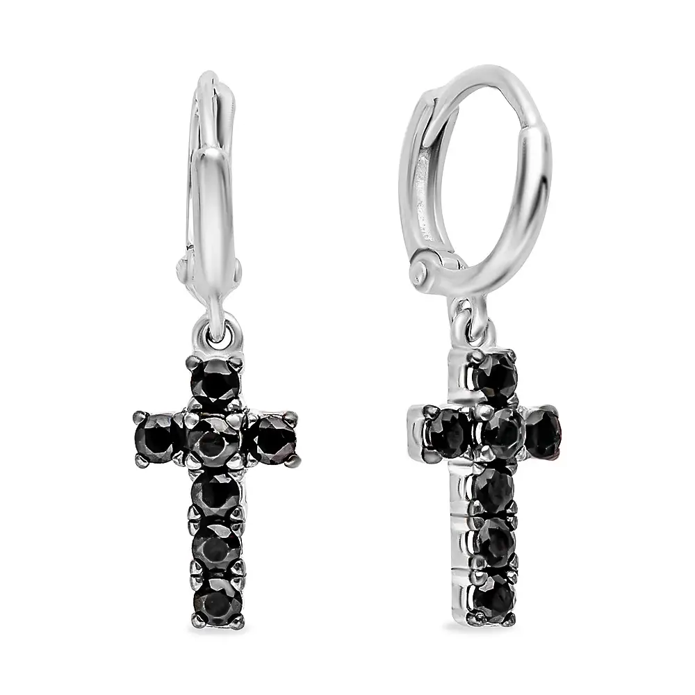 Серьги с фианитами из серебра 925 пробы 1