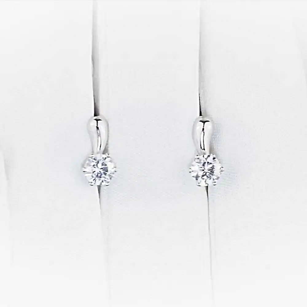 Серьги с фианитами из серебра 925 пробы 2